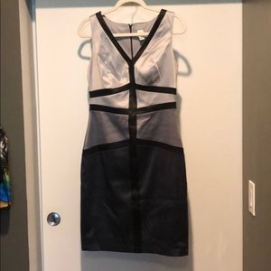 Sangria Colorblock Satin Dress